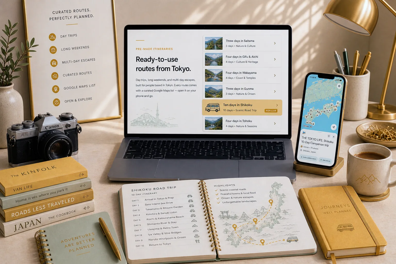 Pre-made Itinerary Illustration